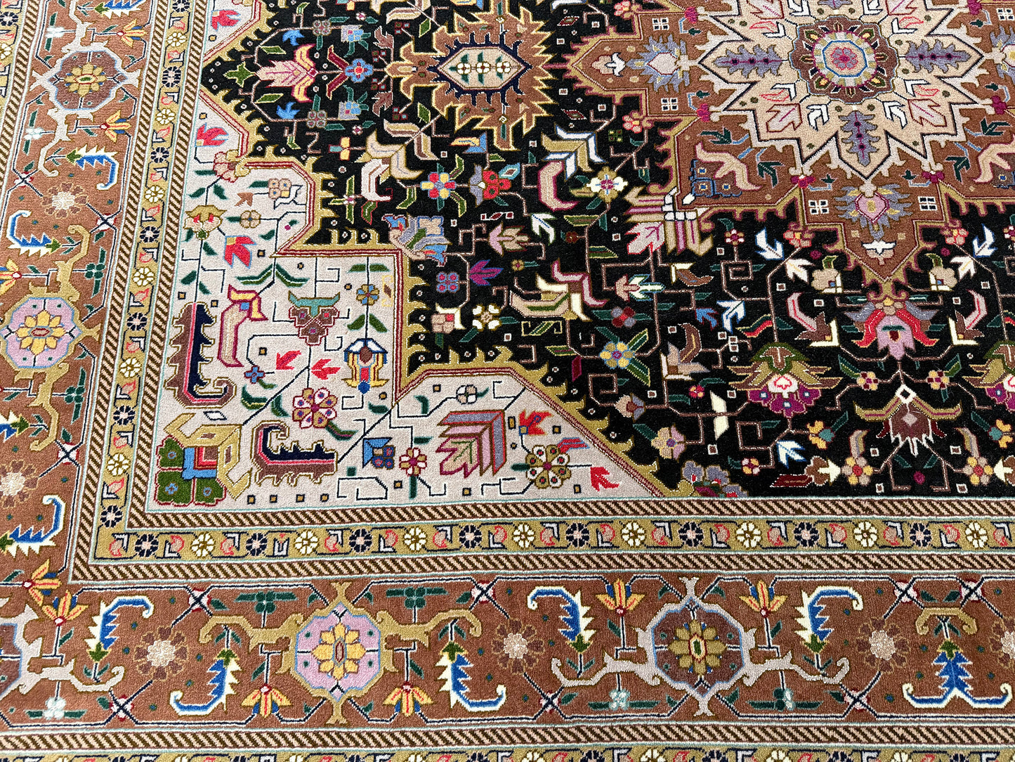 Vintage Fine Persian Tabriz - styled in room setting [#2]