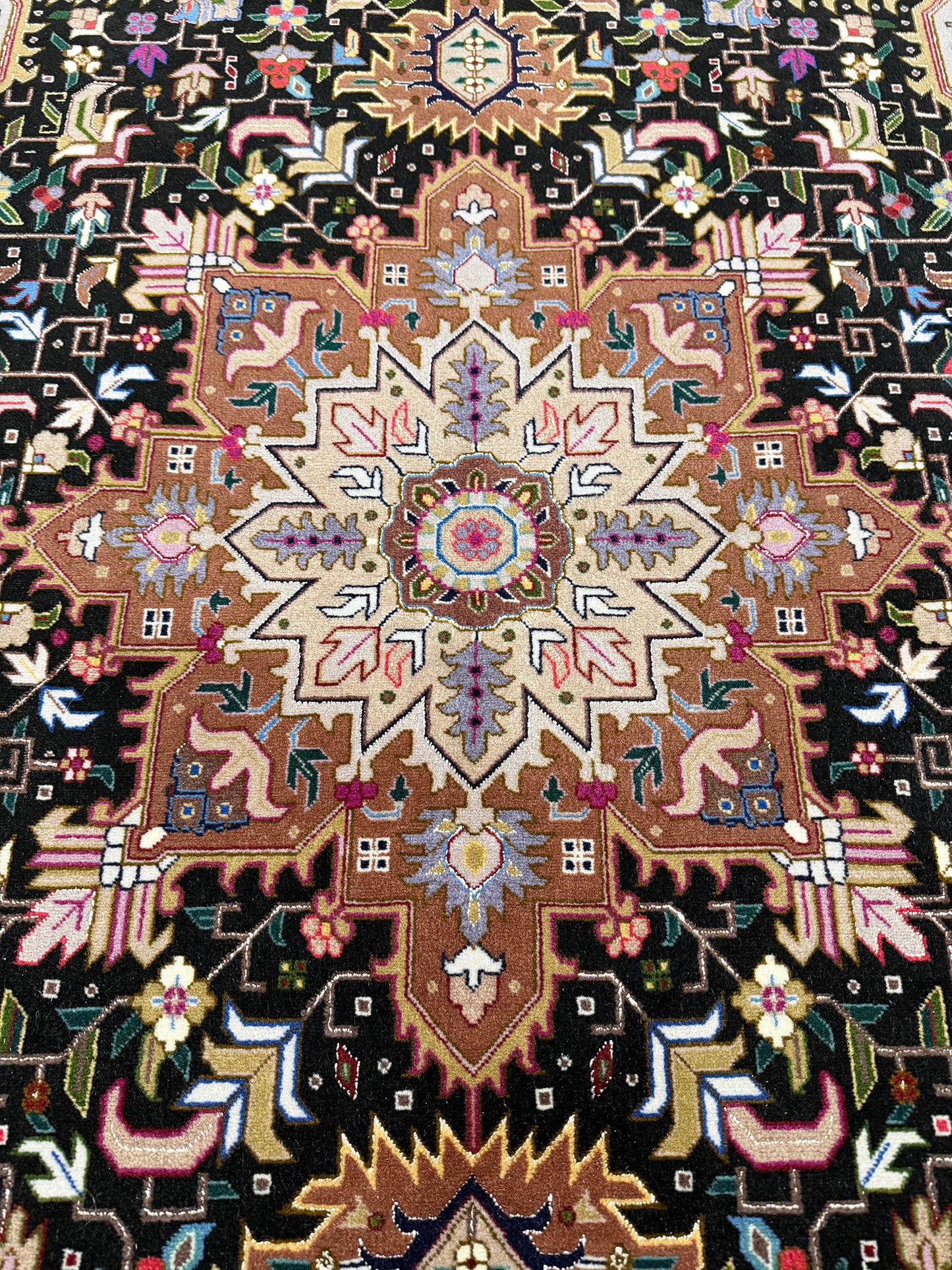Vintage Fine Persian Tabriz - overhead flat lay view [#2]