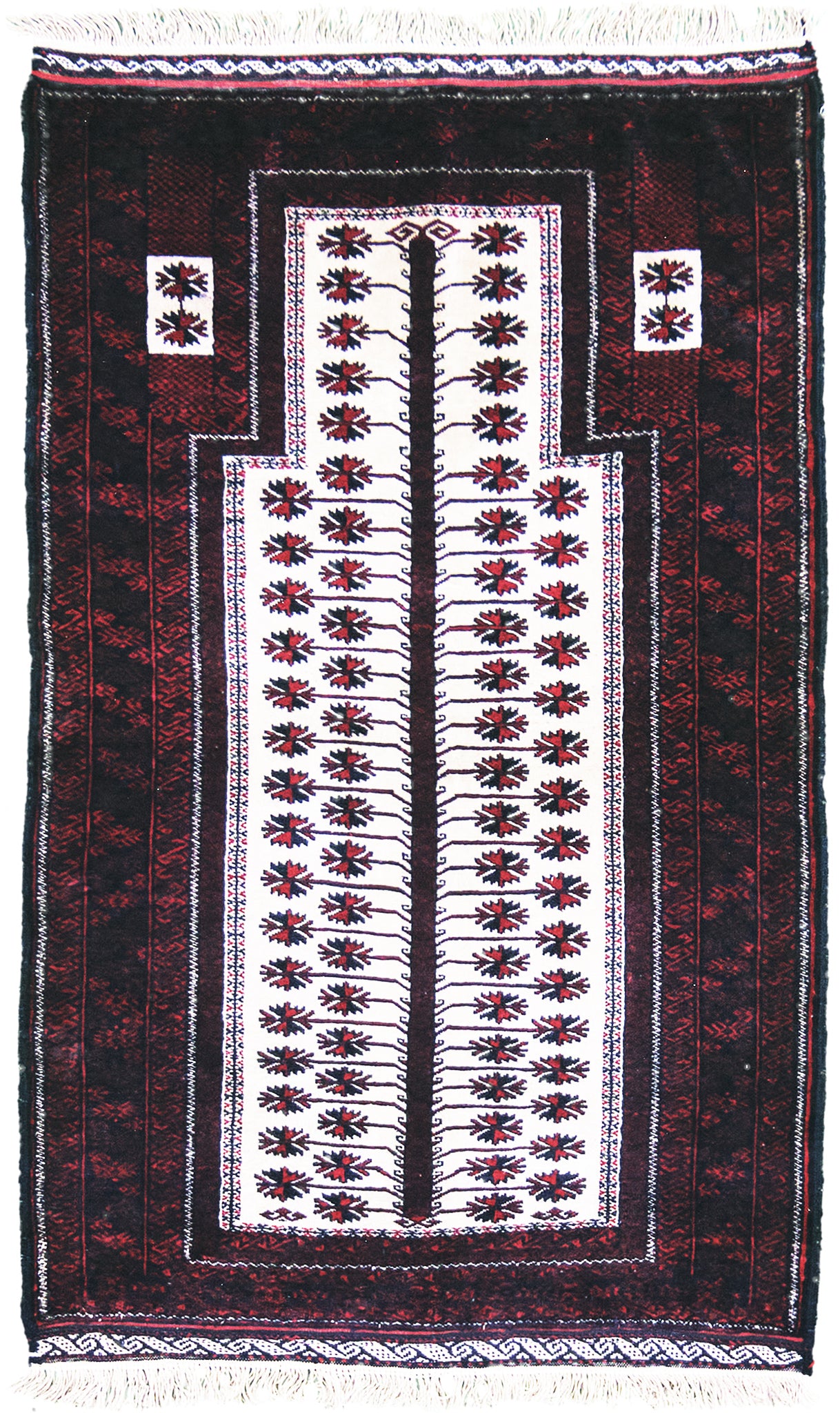 Vintage Persian Silk Baluch - pure silk - one-of-a-kind handmade area rug