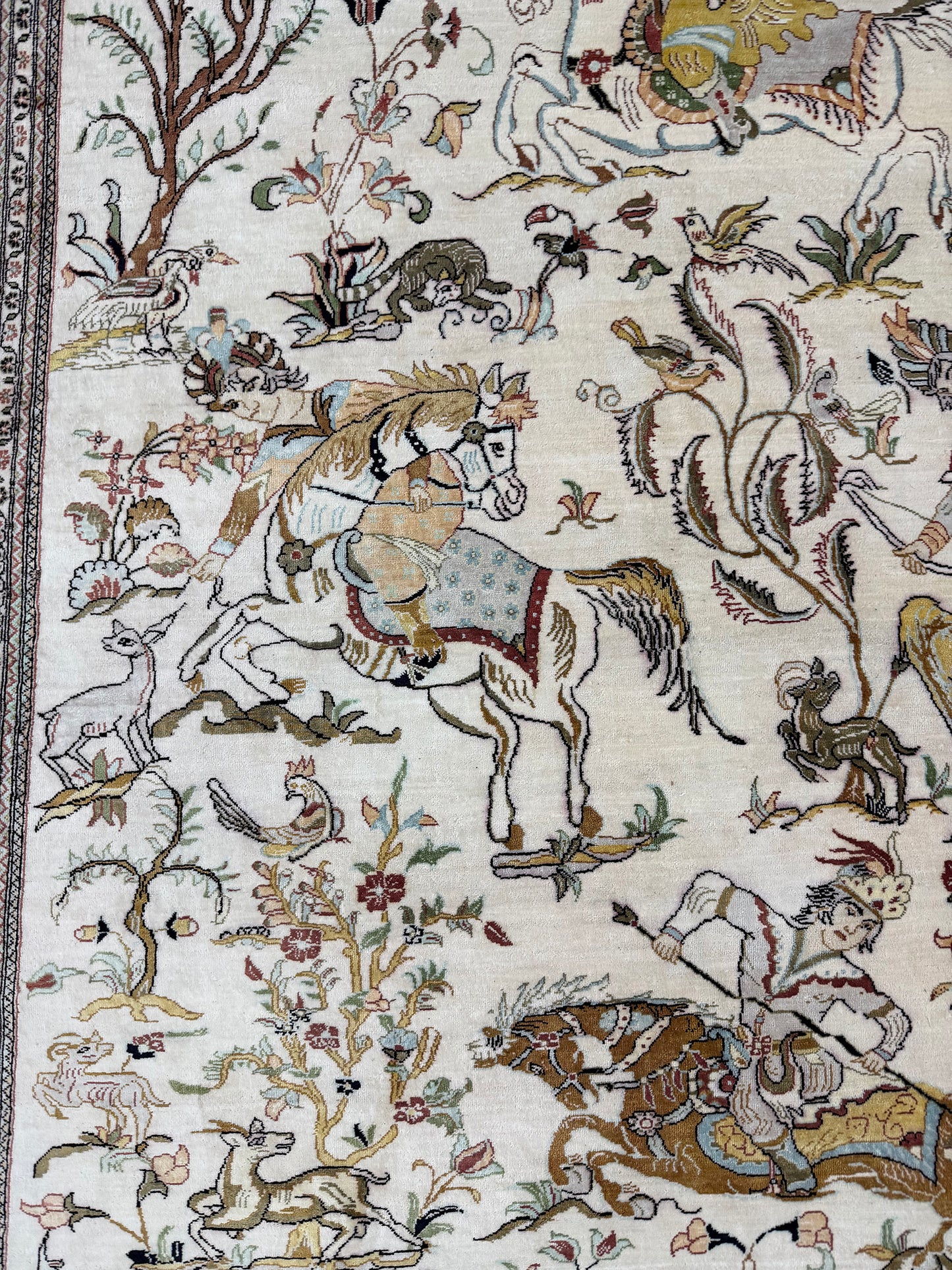 Vintage Ex-Fine Persian Silk Qum