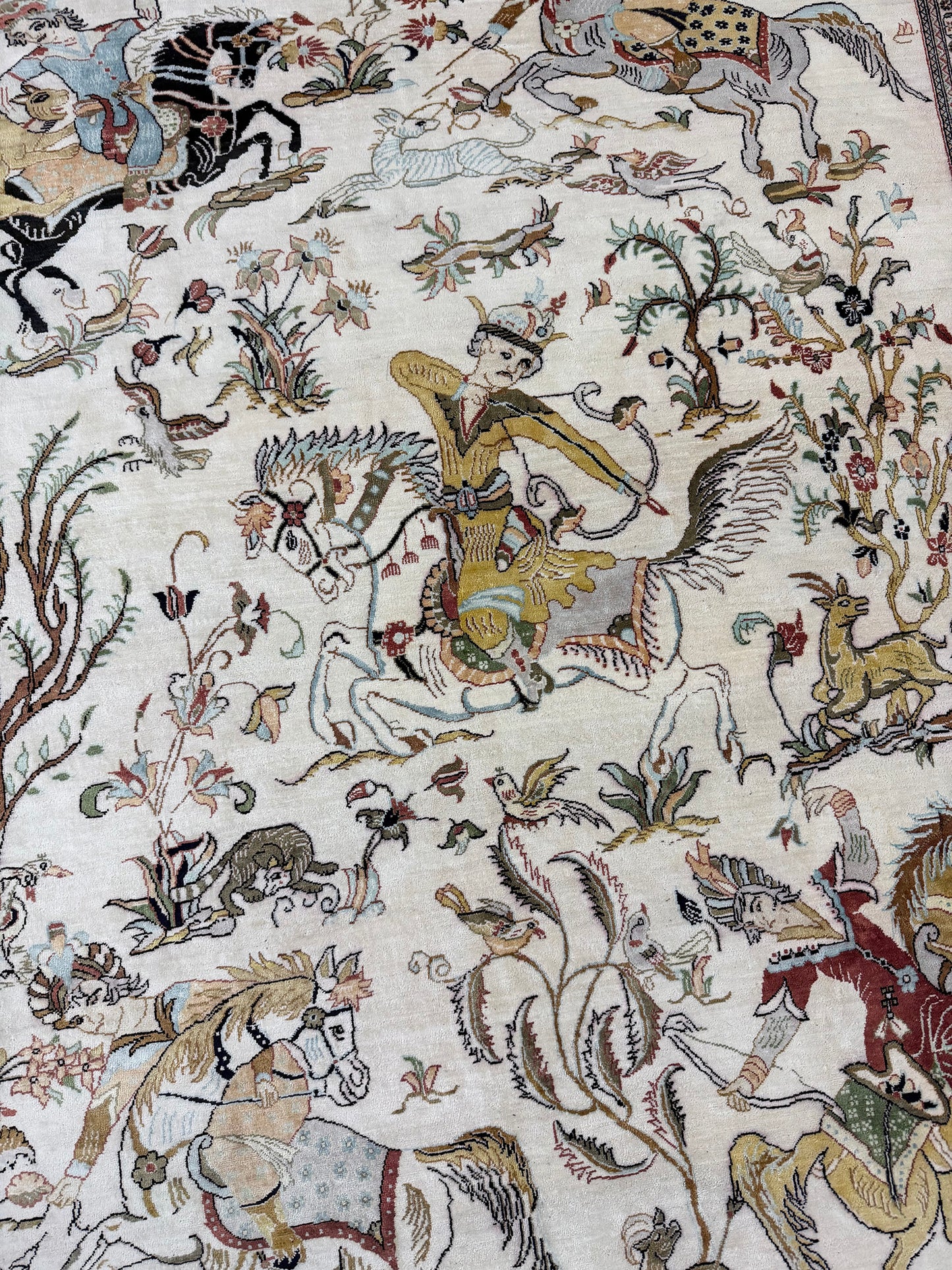 Vintage Ex-Fine Persian Silk Qum