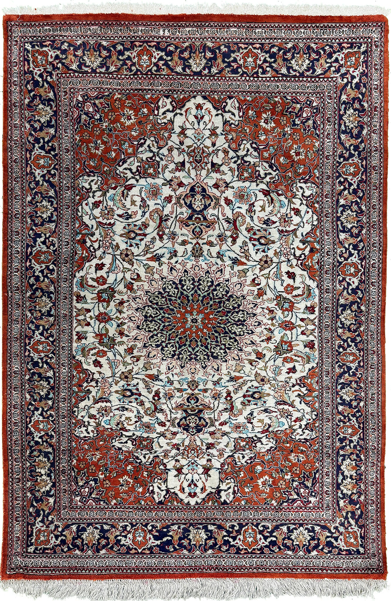 Vintage Ex-Fine Persian Silk Qum