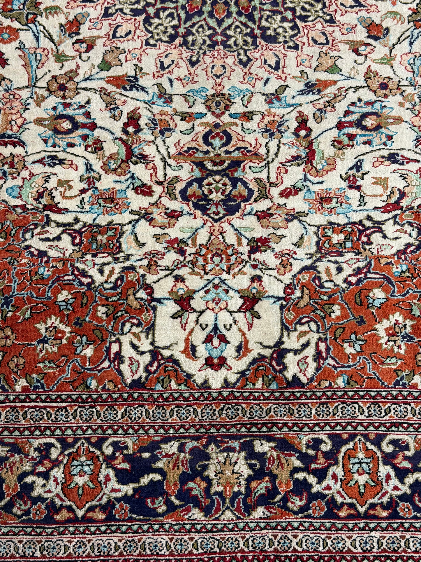 Vintage Ex-Fine Persian Silk Qum