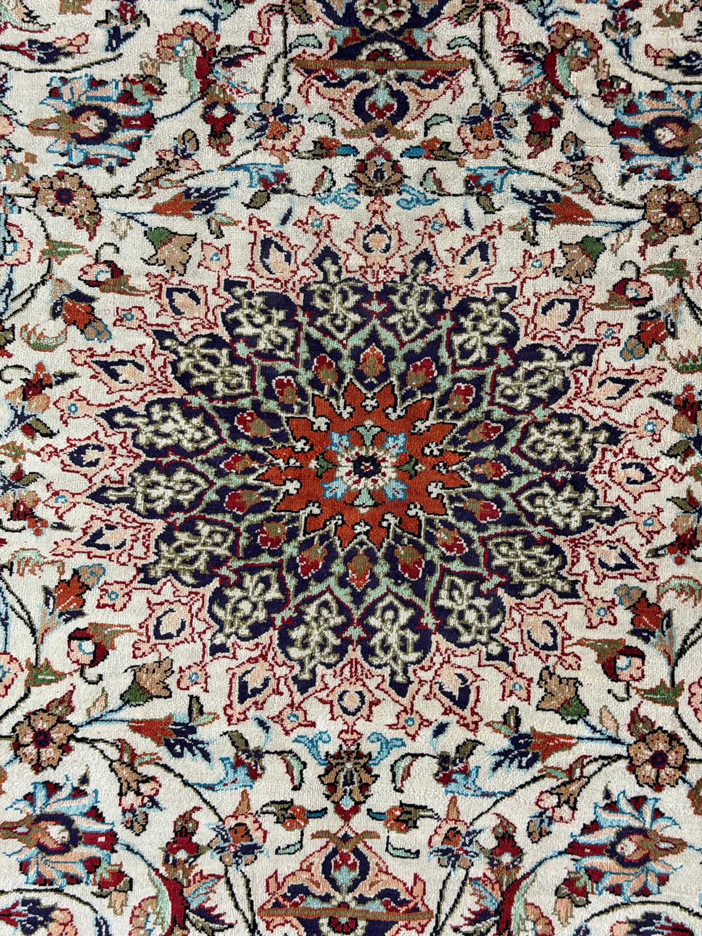 Vintage Ex-Fine Persian Silk Qum