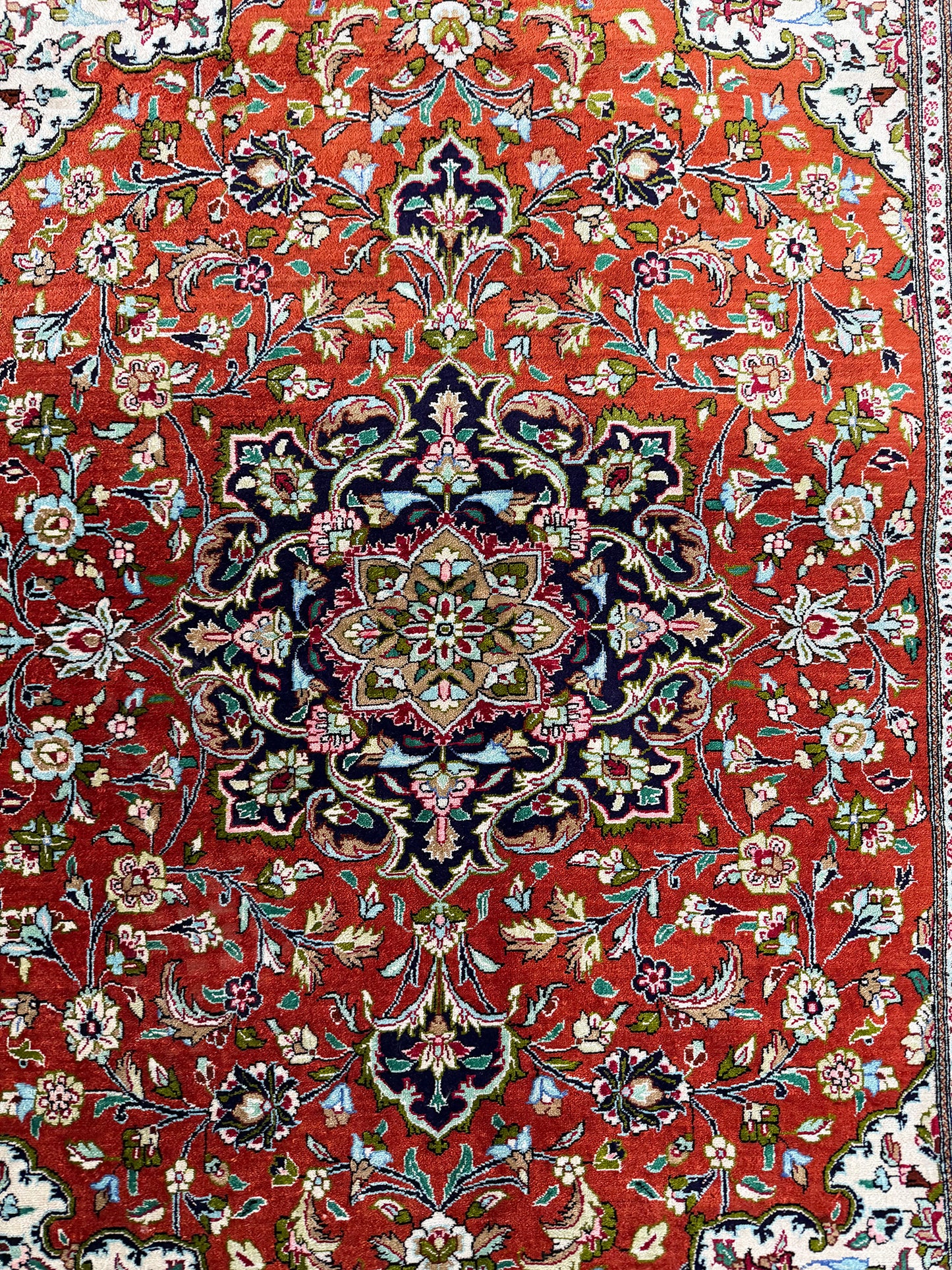 Vintage Fine Persian Tabriz - overhead flat lay view [#3]