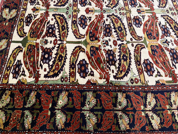 Vintage Persian Ghochan - close-up of weave texture and pile [#2]