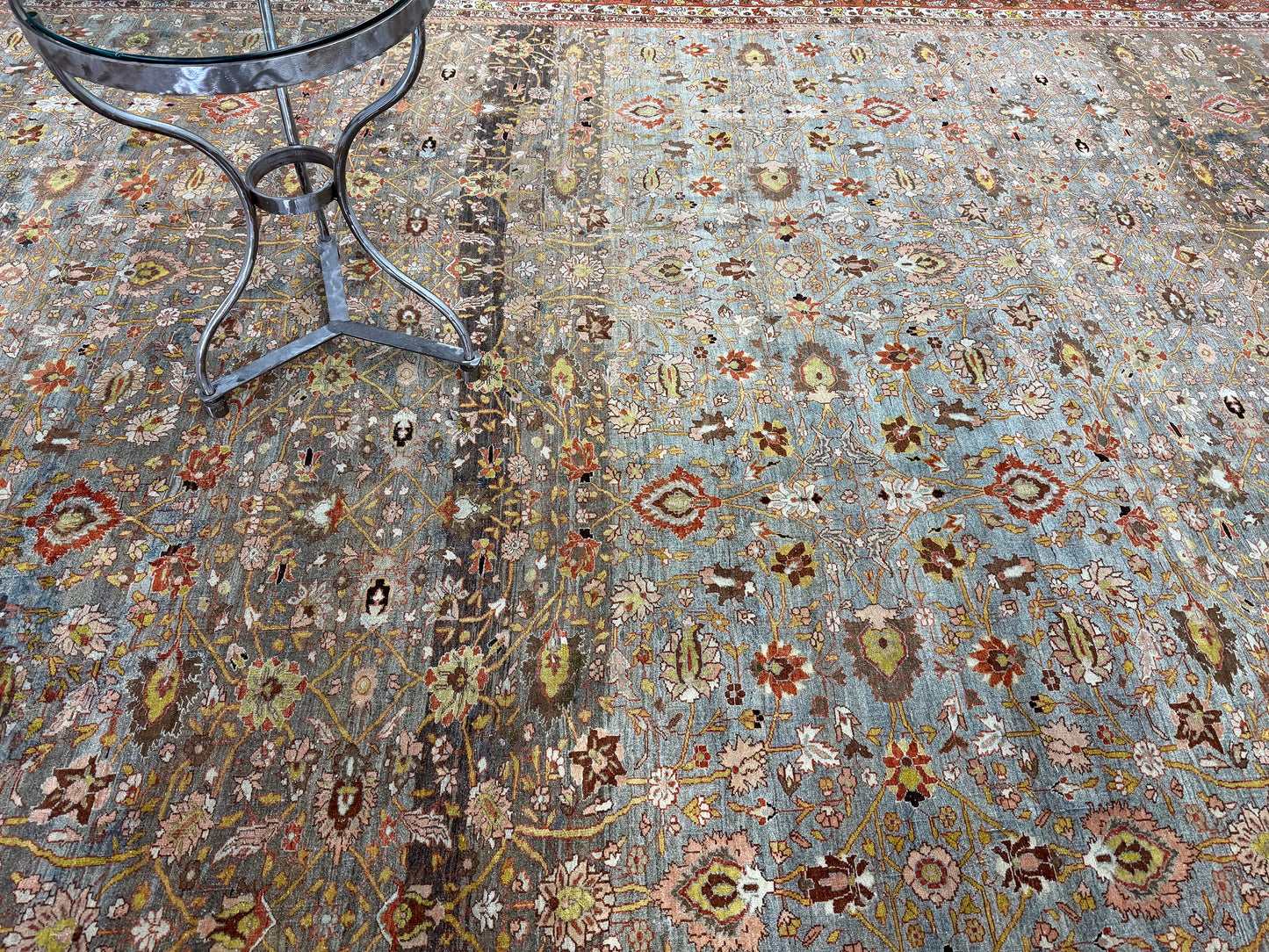Antique Persian Bidjar - detailed border and fringe [#7]
