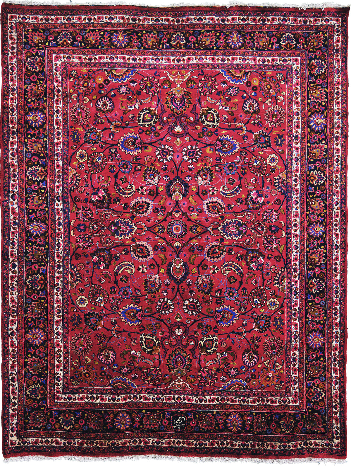 Antique Persian Mashad - one-of-a-kind handmade area rug [#6]