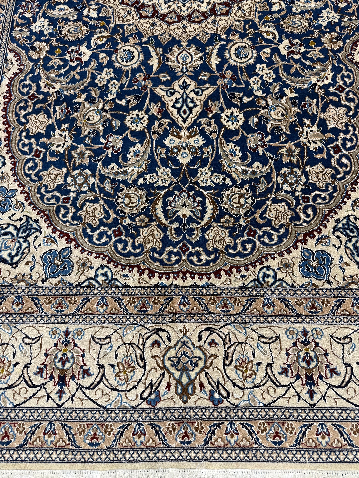 Vintage Persian Naien - close-up of weave texture and pile [#2]