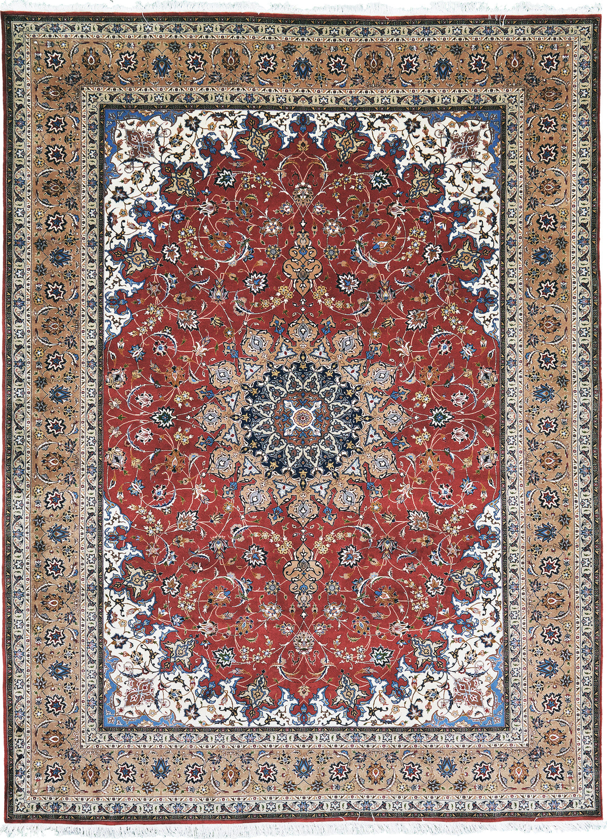 Vintage Fine Persian Tabriz - one-of-a-kind handmade area rug [#5]