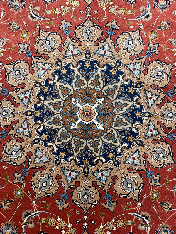 Vintage Fine Persian Tabriz - overhead flat lay view [#5]