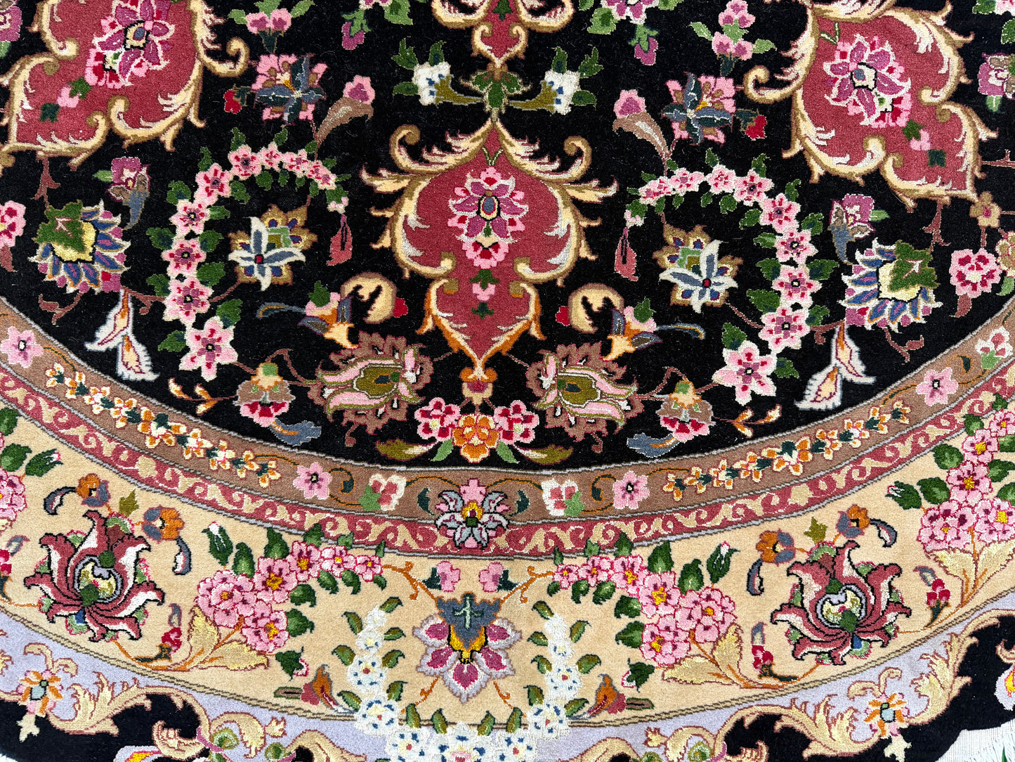 Vintage Fine Persian Round Tabriz