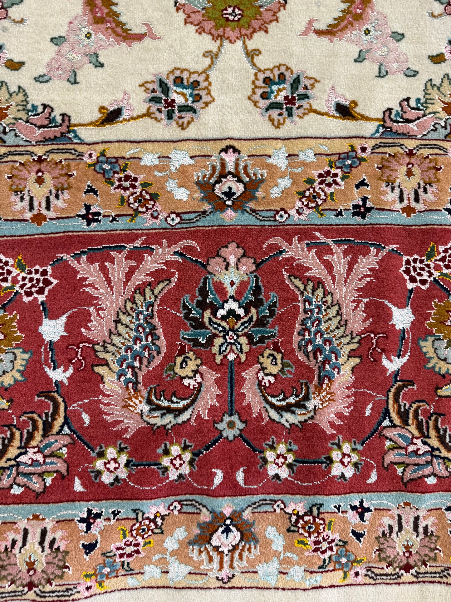 Vintage Fine Persian Tabriz - styled in room setting [#8]