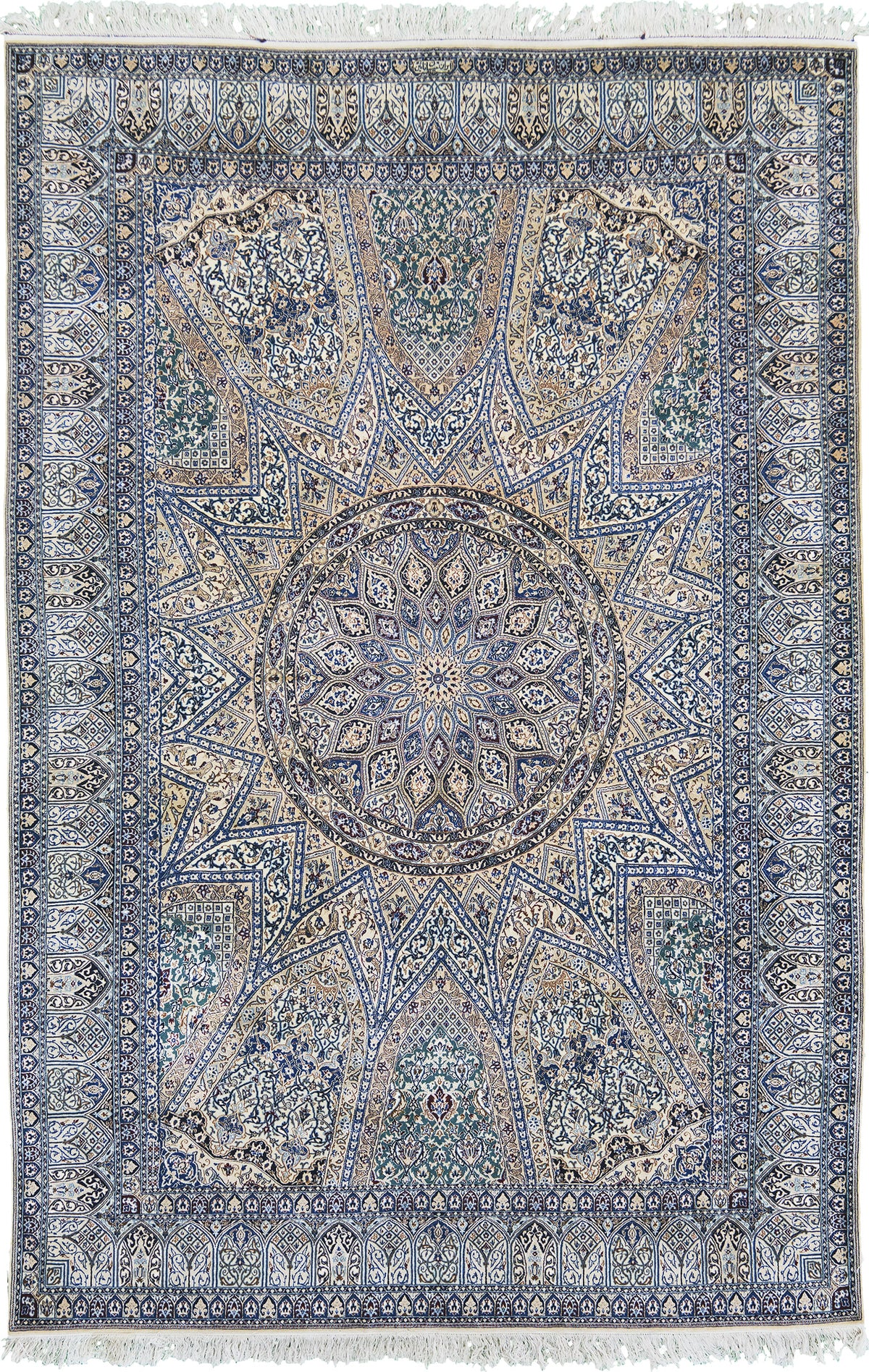 Vintage Fine Persian Nain Habibian - one-of-a-kind handmade area rug