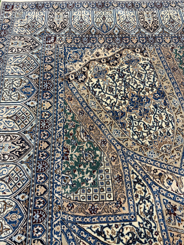 Vintage Fine Persian Nain Habibian - styled in room setting