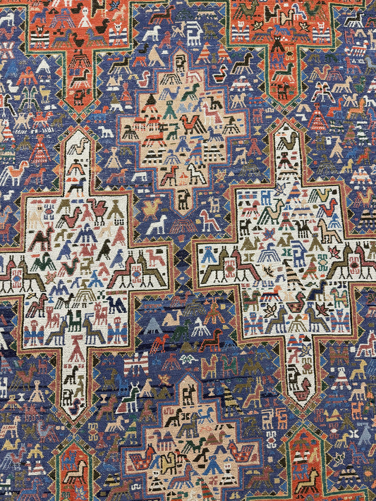 Vintage Persian Ardabil Kilim