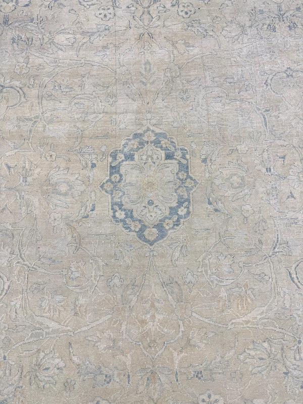 Antique Persian Tabriz - overhead flat lay view [#32]
