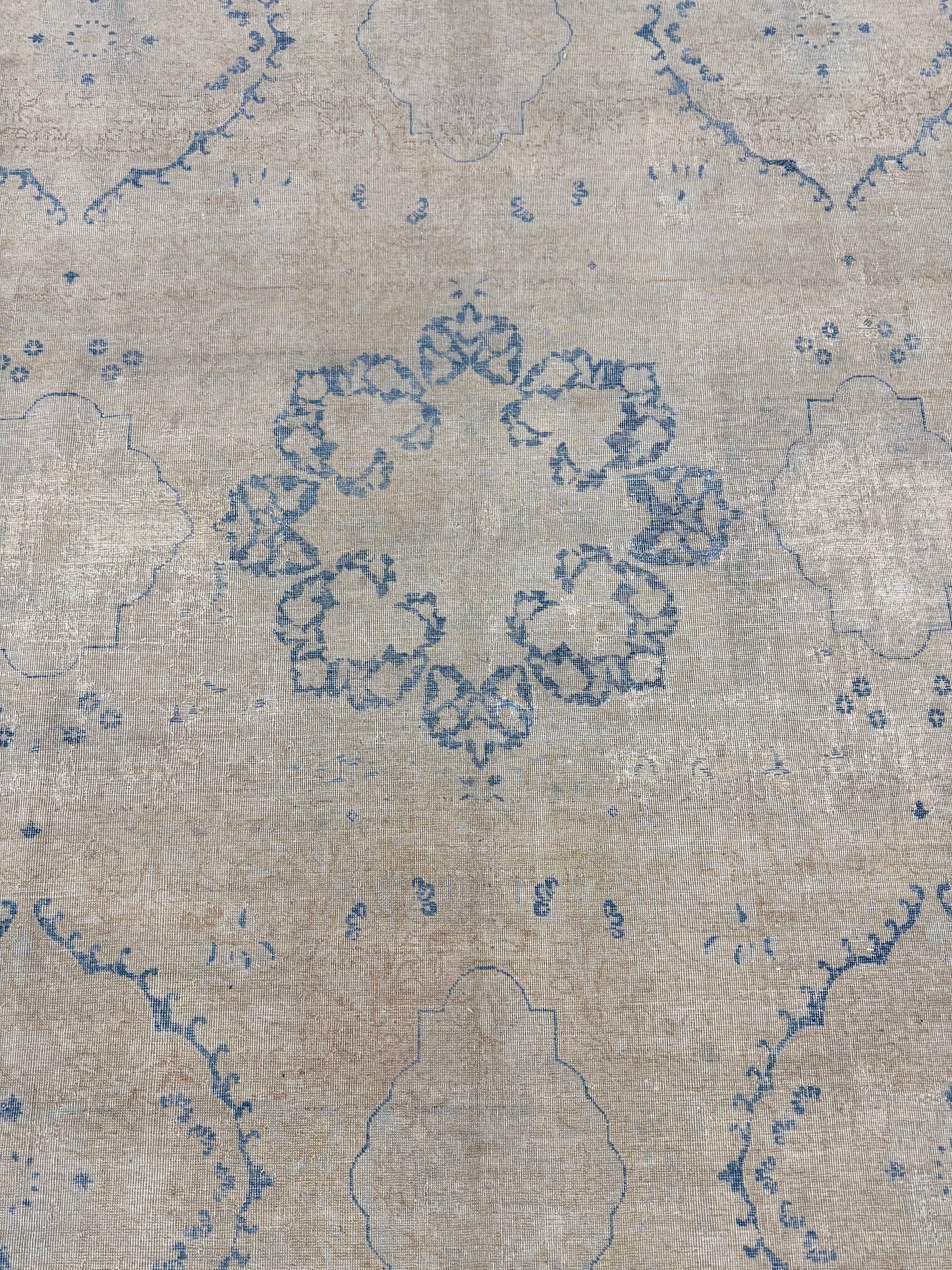 Antique Persian Tabriz - overhead flat lay view [#33]