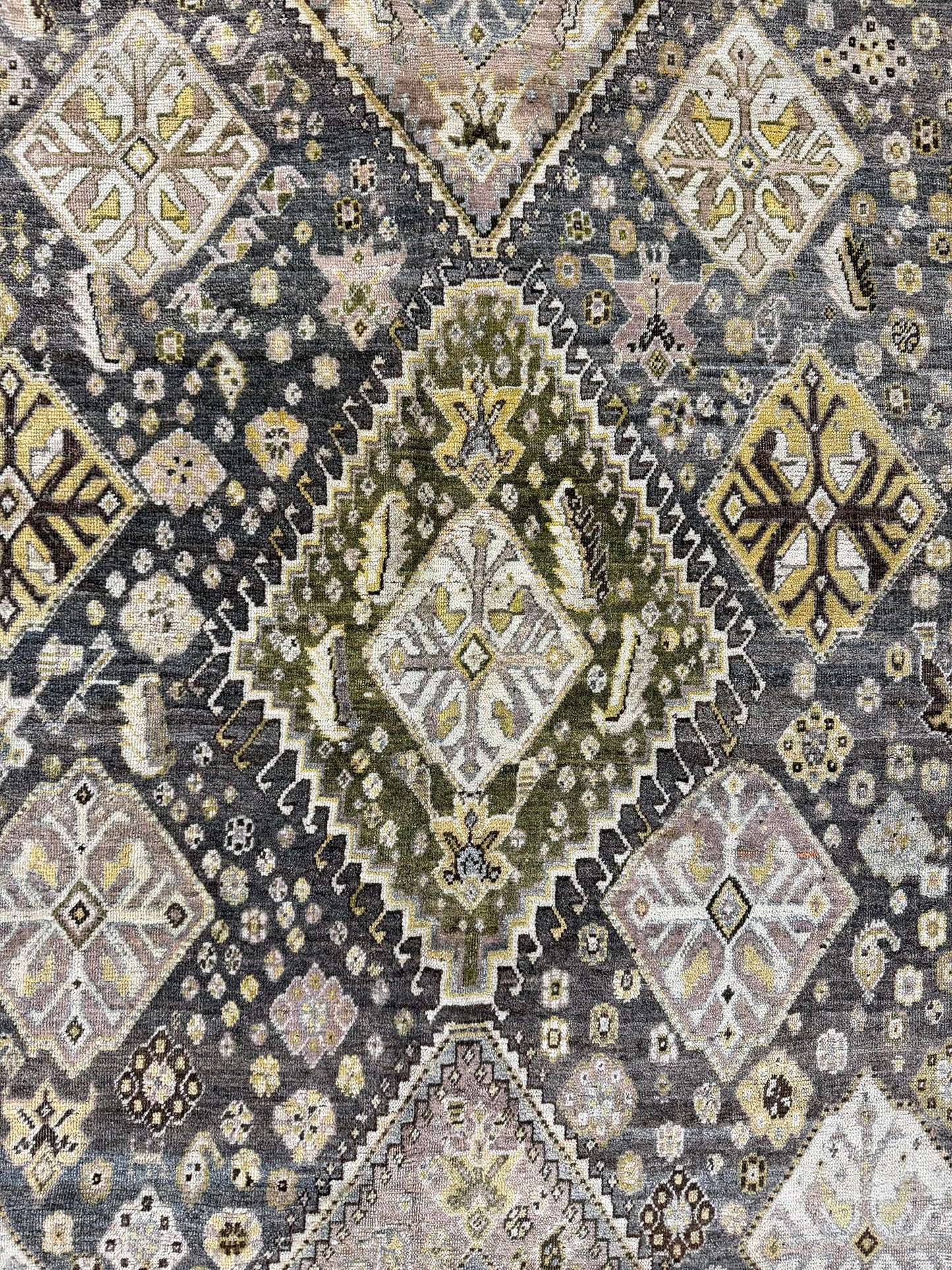 Antique Persian Shiraz - overhead flat lay view