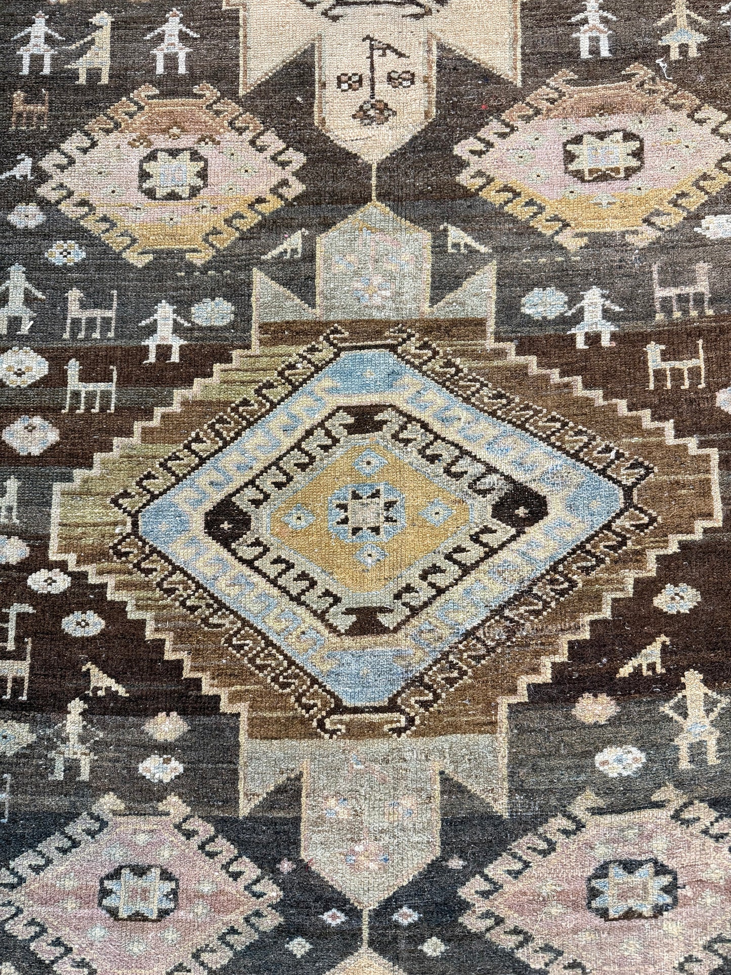 Antique Persian Malayer - overhead flat lay view [#22]