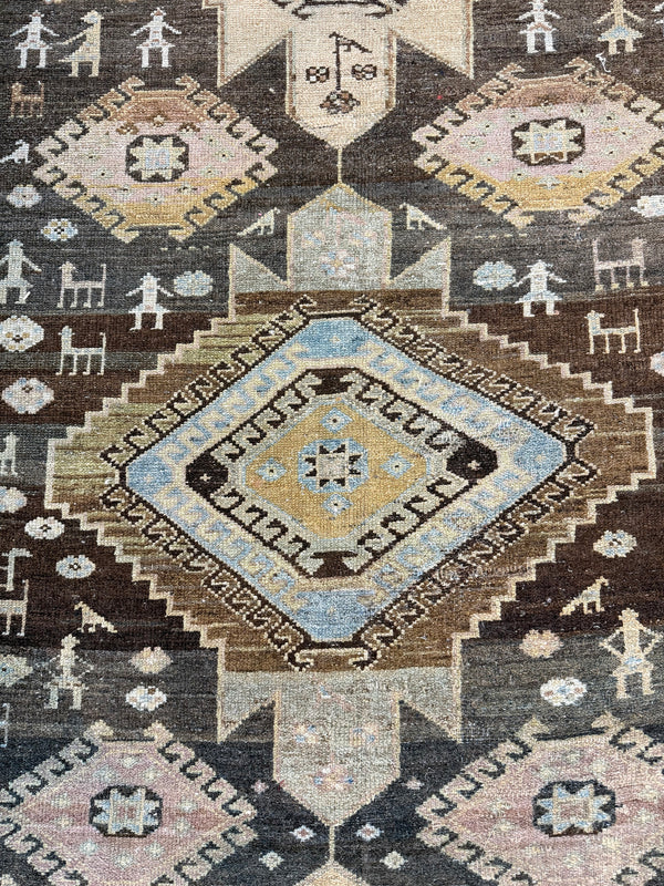 Antique Persian Malayer - overhead flat lay view [#22]