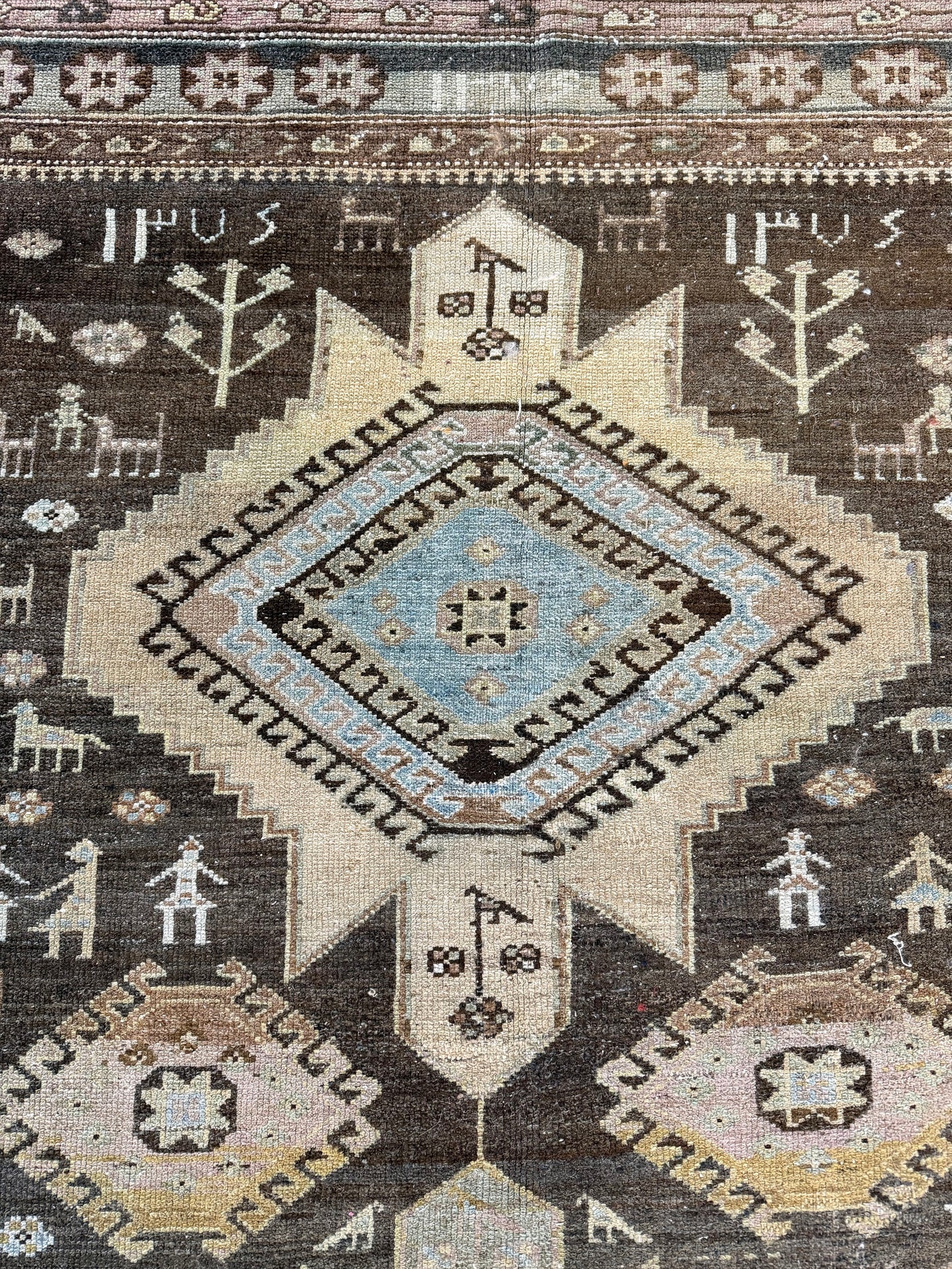 Antique Persian Malayer - detailed border and fringe [#22]
