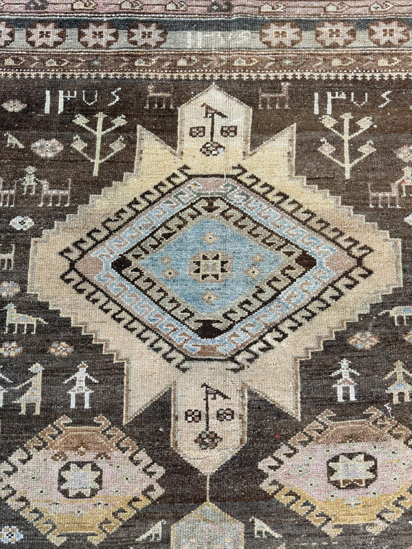 Antique Persian Malayer - detailed border and fringe [#22]