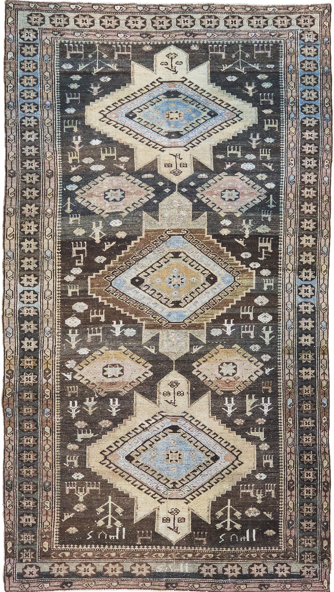 Antique Persian Malayer - one-of-a-kind handmade area rug [#22]