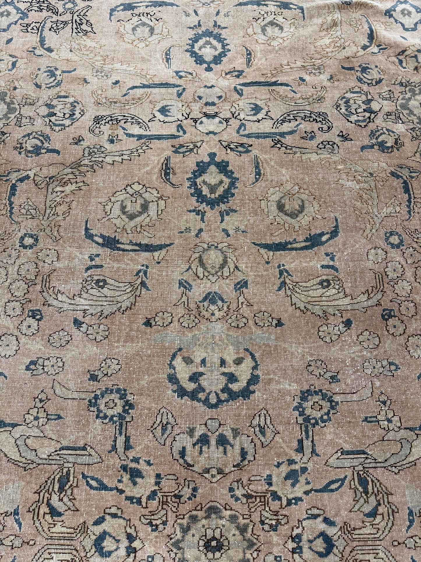 Antique Turkish Sivas - hand-knotted in Turkey - overhead flat lay view [#2]