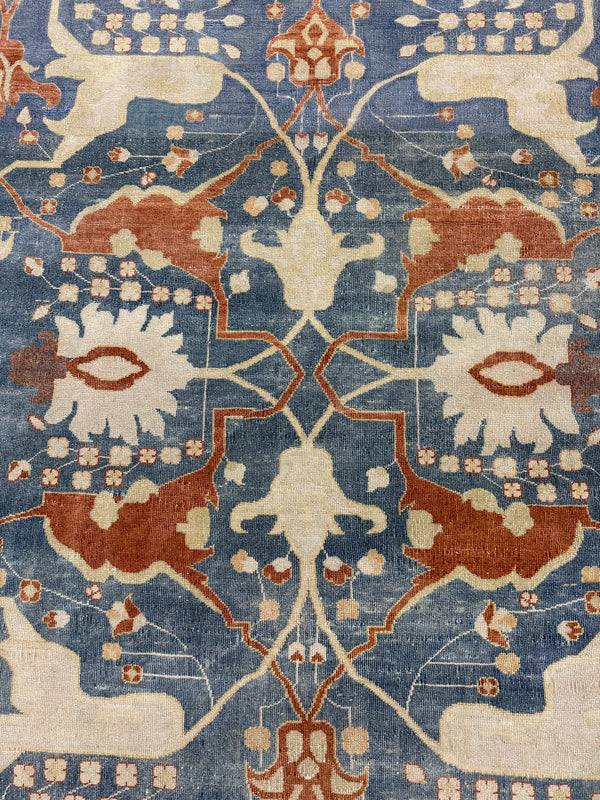 Antique Persian Mahal - overhead flat lay view [#13]