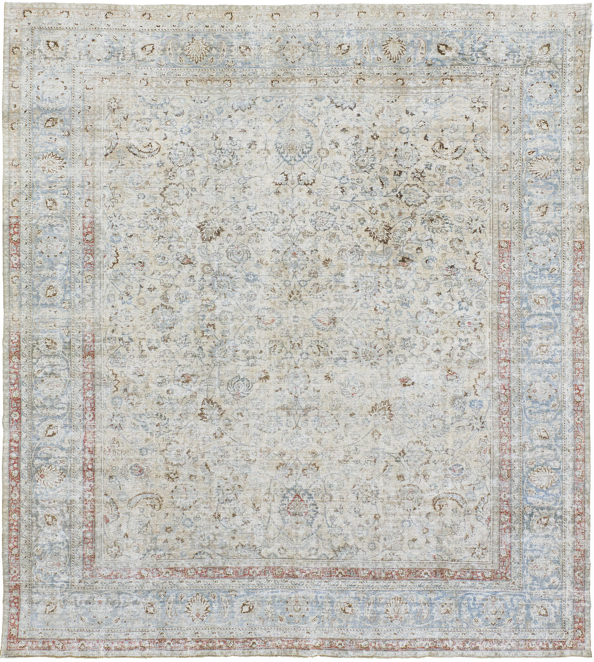 Antique Persian Mashad - one-of-a-kind handmade area rug [#7]