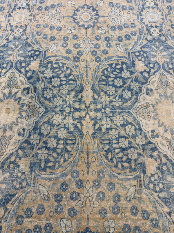 Antique Persian Tabriz - overhead flat lay view [#35]