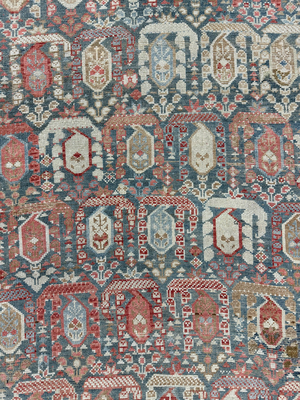 Antique Persian Azerbaijan Runner - narrow runner - overhead flat lay view