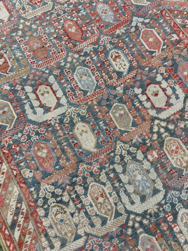 Antique Persian Azerbaijan Runner - narrow runner - close-up of weave texture and pile