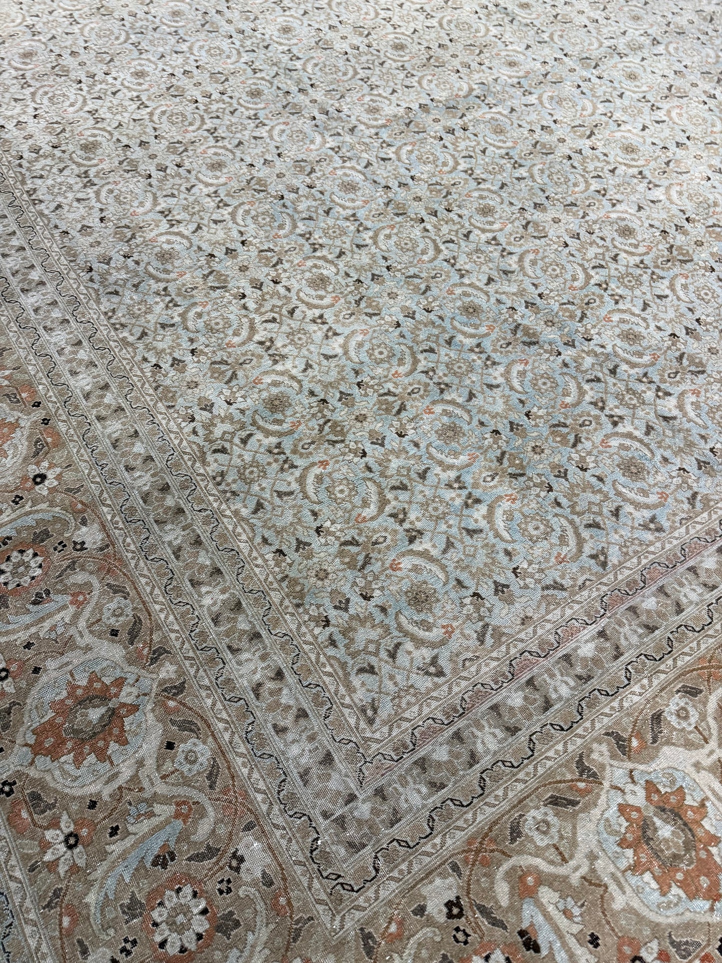 Antique Persian Tabriz - styled in room setting [#37]