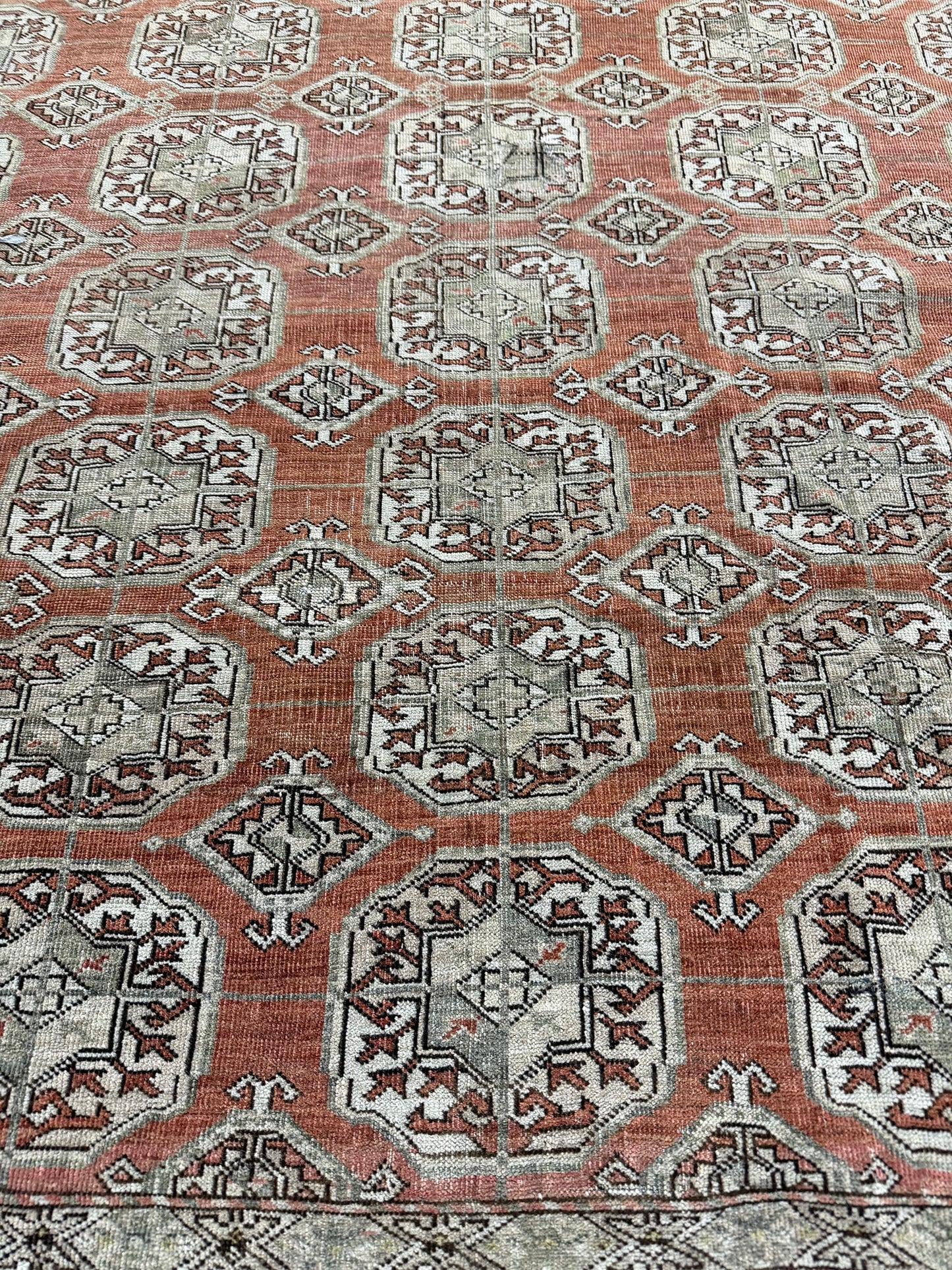 Antique Persian Turkoman - detailed border and fringe [#2]