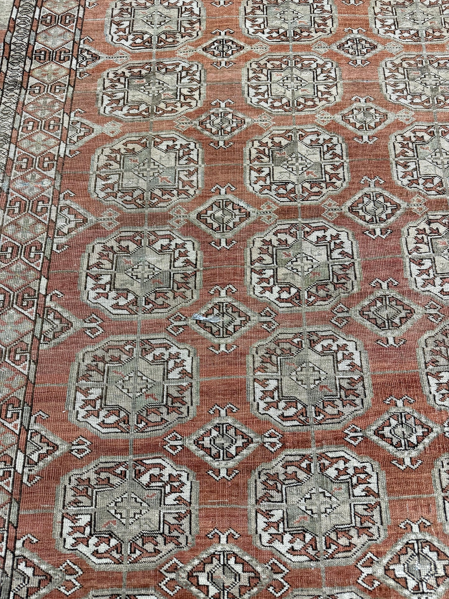 Antique Persian Turkoman - overhead flat lay view [#2]