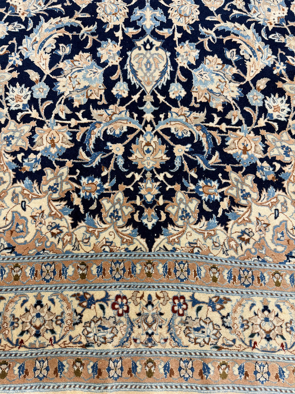 Vintage Ex-Fine Persian Nain - detailed border and fringe