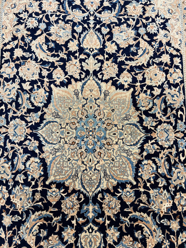 Vintage Ex-Fine Persian Nain - overhead flat lay view