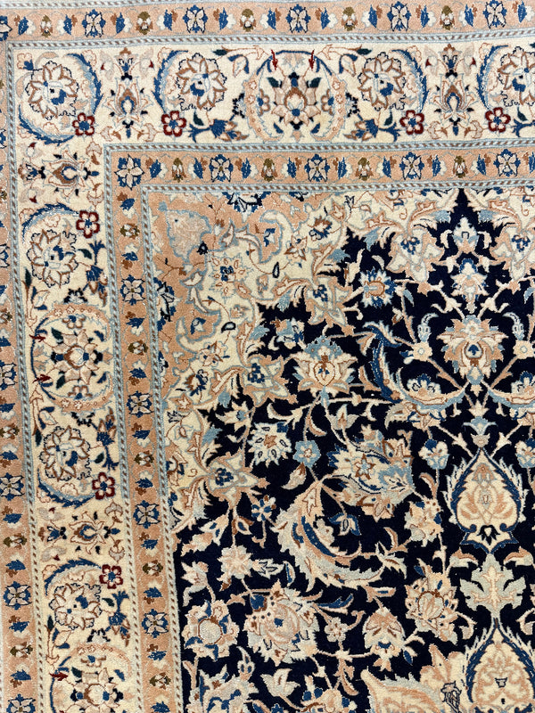 Vintage Ex-Fine Persian Nain - full length showing color variation