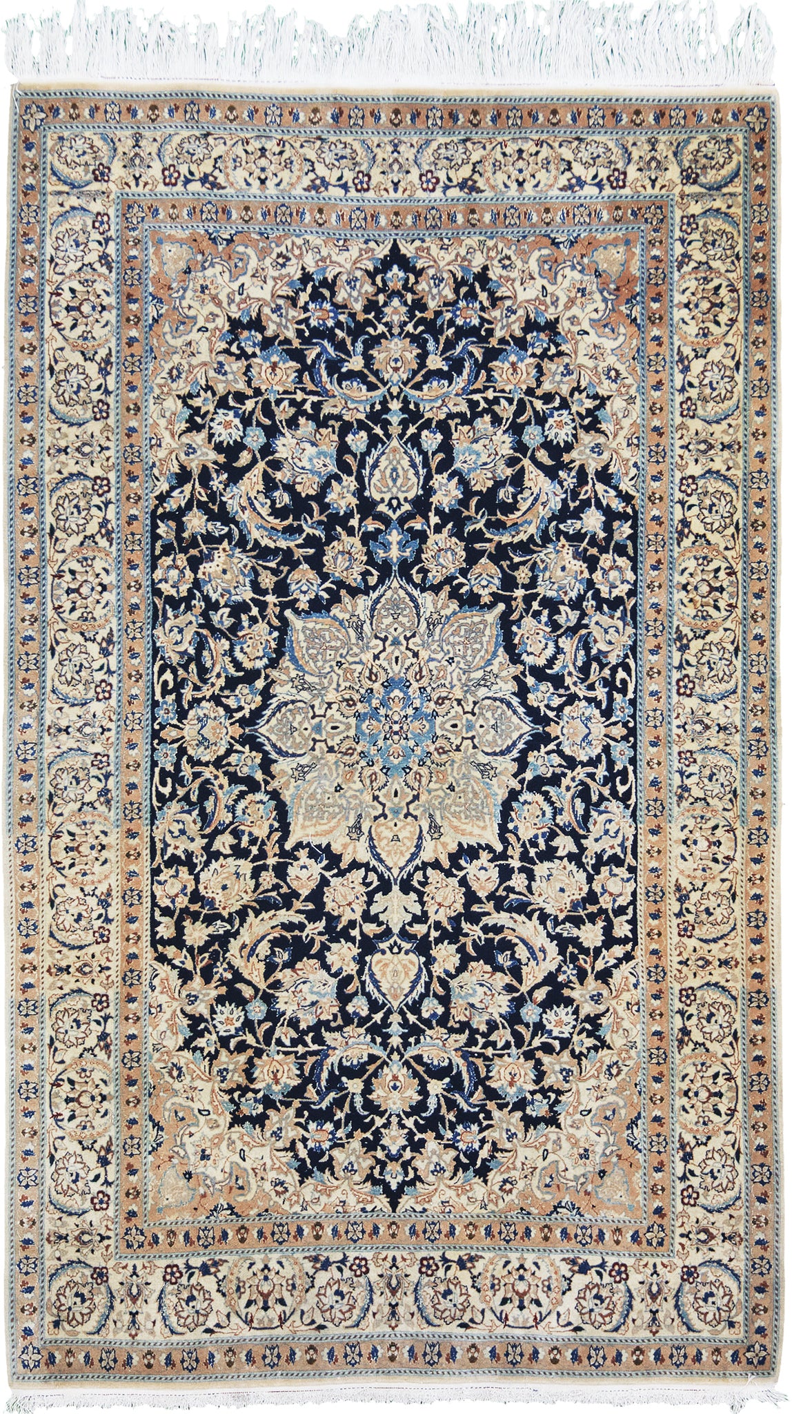 Vintage Ex-Fine Persian Nain - one-of-a-kind handmade area rug