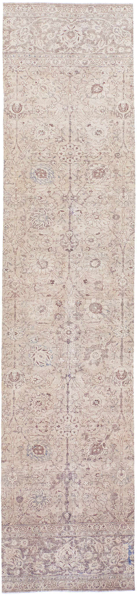 Antique Persian Tabriz Runner - narrow runner - one-of-a-kind handmade area rug