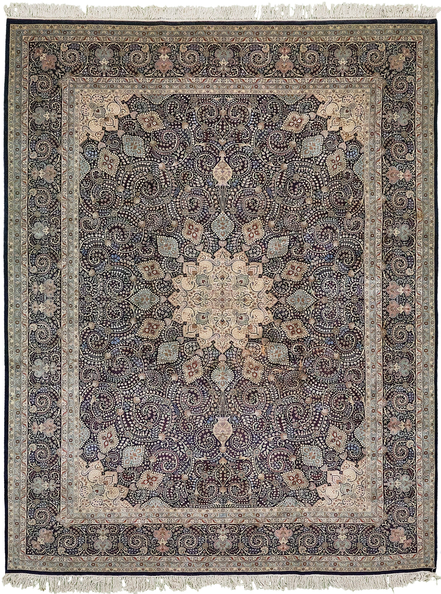 Vintage Fine Persian Tabriz - one-of-a-kind handmade area rug [#9]