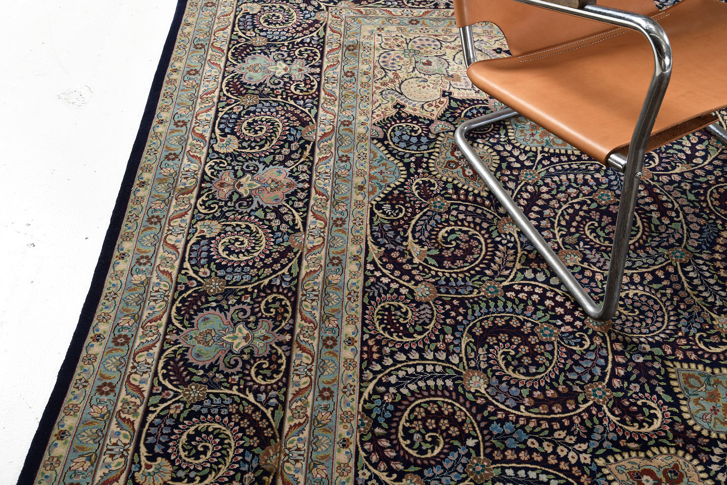 Vintage Fine Persian Tabriz - styled in room setting [#9]