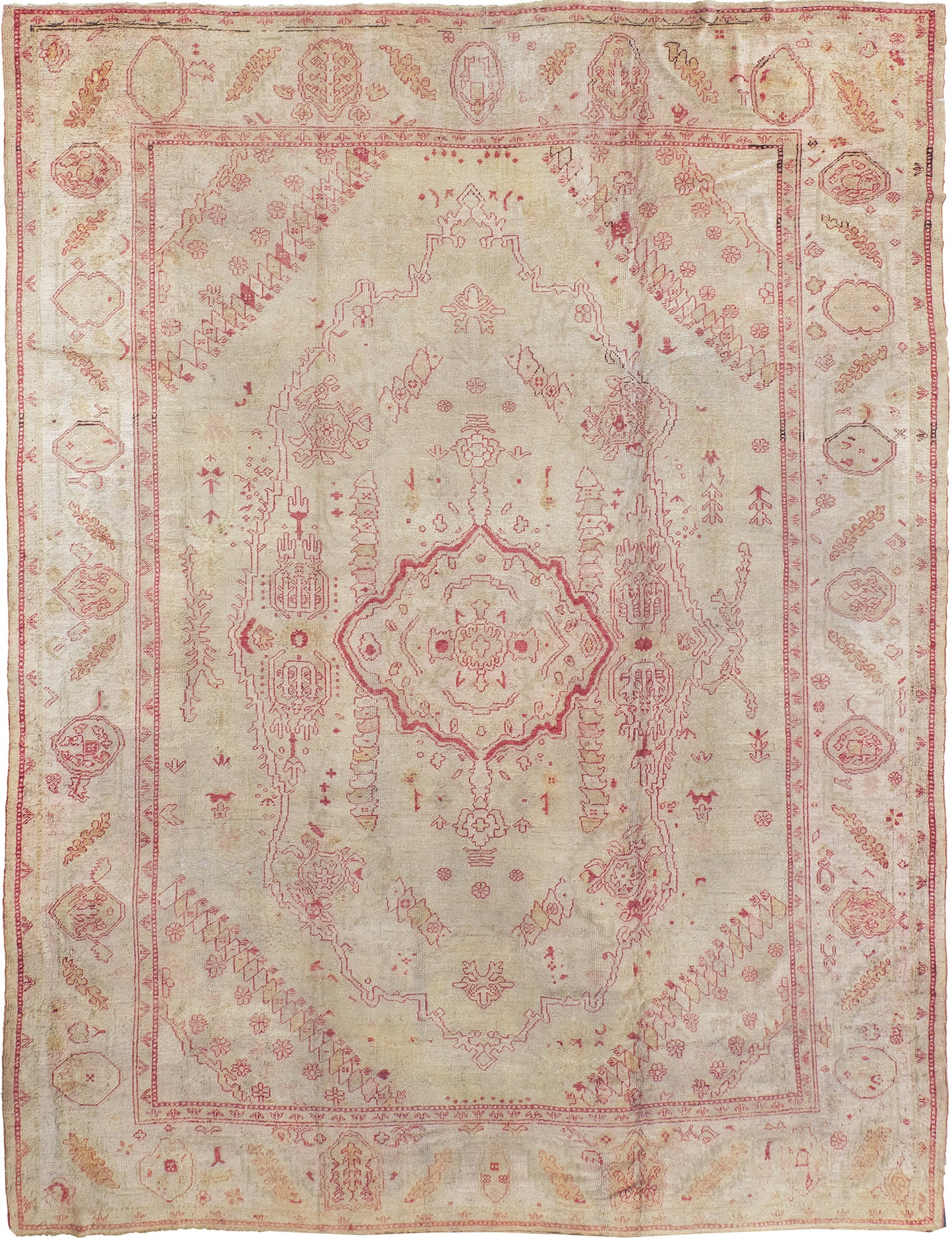 Antique Turkish Oushak - hand-knotted in Turkey - one-of-a-kind handmade area rug [#24]