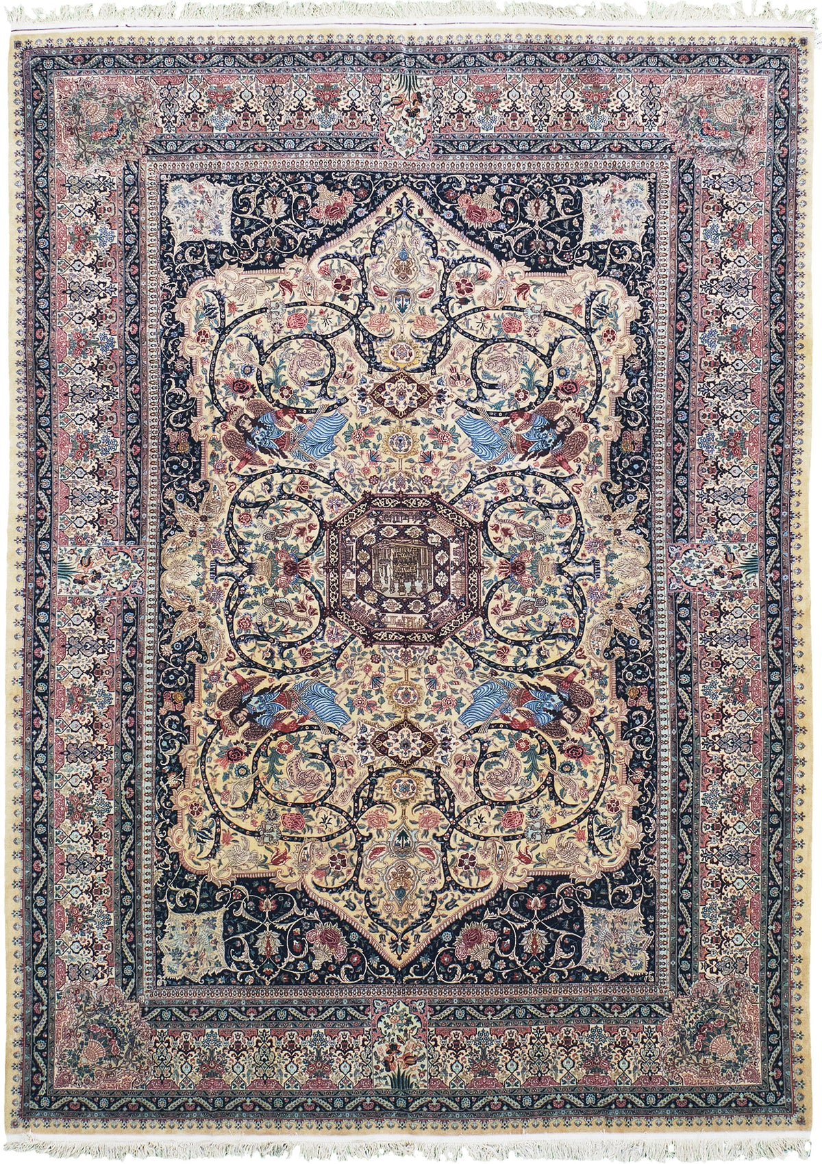 Fine Vintage Persian Tabriz Signed by Gandomi - one-of-a-kind handmade area rug