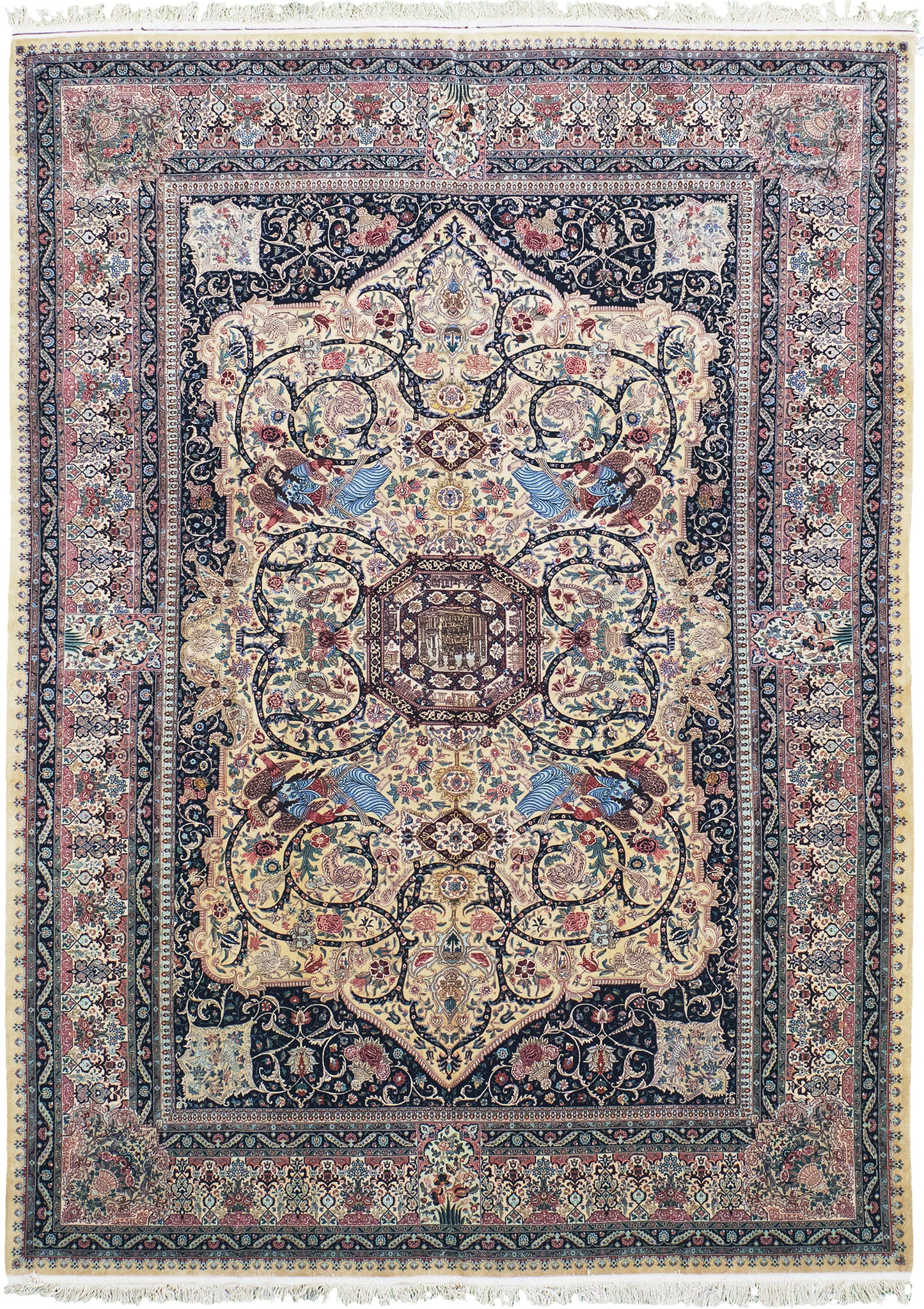 Fine Vintage Persian Tabriz Signed by Gandomi
