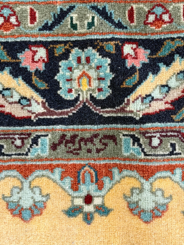 Fine Vintage Persian Tabriz Signed by Gandomi - styled in room setting