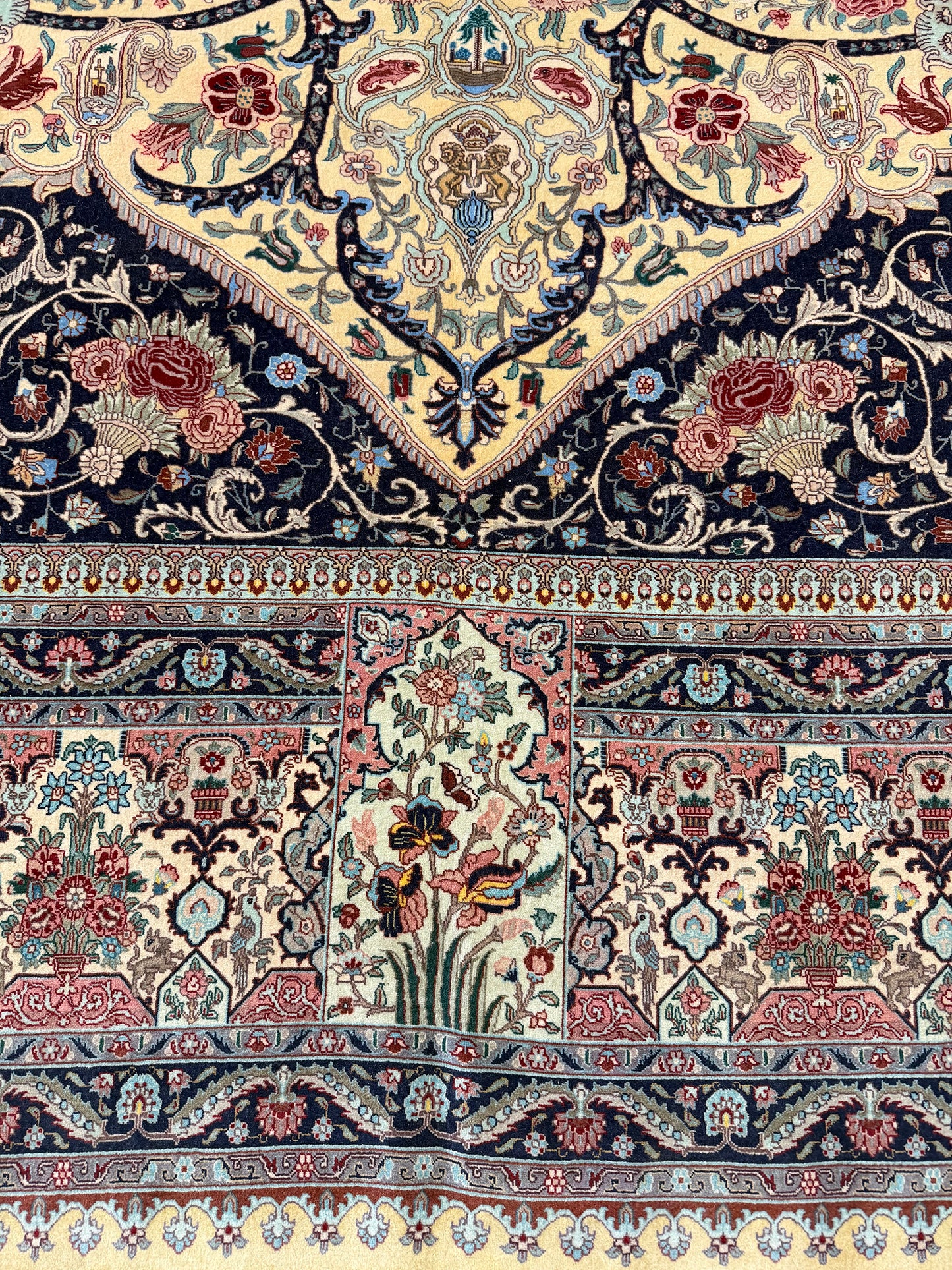 Fine Vintage Persian Tabriz Signed by Gandomi