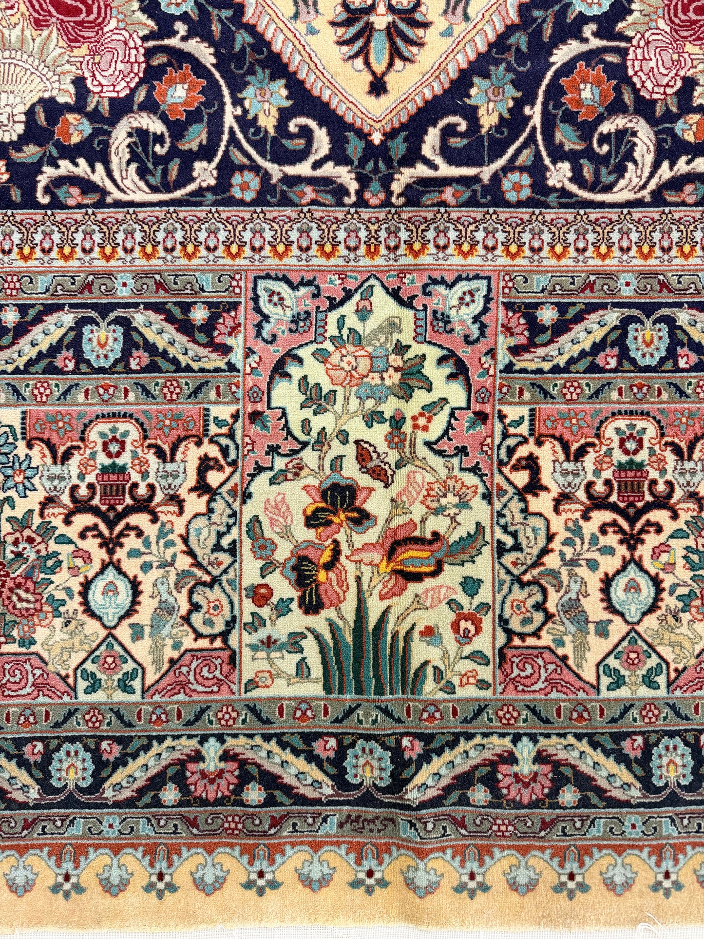 Fine Vintage Persian Tabriz Signed by Gandomi